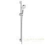 душевой гарнитур hansgrohe crometta 1jet 26537400 со штангой 90 см, белый/хром