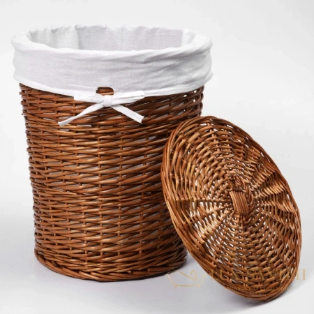 плетеная корзина wasserkraft leine wb-350-l для белья, светло-коричневый