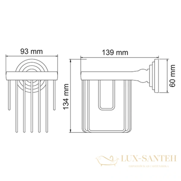 держатель освежителя воздуха wasserkraft ammer k-7045, никель