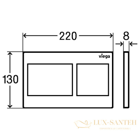панель смыва viega prevista visign for style 21 773250, белый