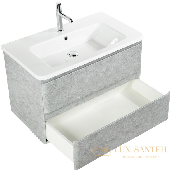 тумба под раковину belbagno albano-cer albano-cer-800-2c-so-cvg 80 см подвесная, cemento verona grigio