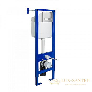 инсталляция berges atom line 410, 040338 для подвесного унитаза с панелью смыва, хром глянцевый