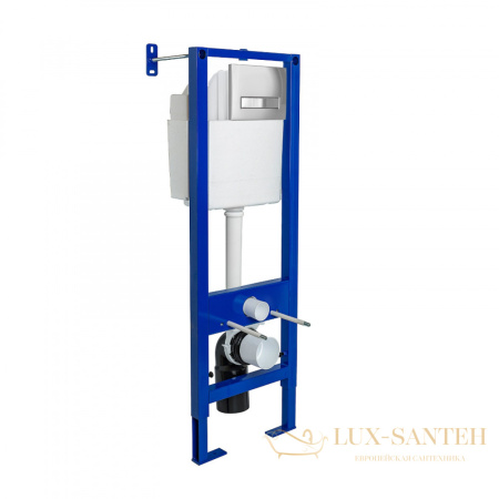 инсталляция berges atom line 410, 040338 для подвесного унитаза с панелью смыва, хром глянцевый