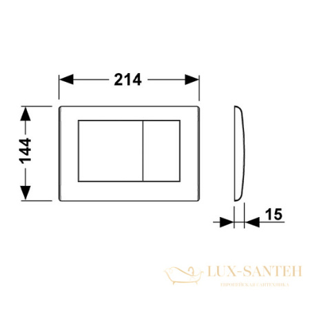 панель смыва tece teceplanus 9240321, хром глянцевый