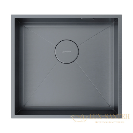 кухонная мойка omoikiri kasen 48-26 int gm нерж.сталь х вороненная сталь, 4997058