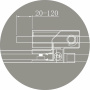 душевой уголок cezares slider slider-ah-1-80-90/100-grigio-cr 100x80 профиль хром, стекло серое