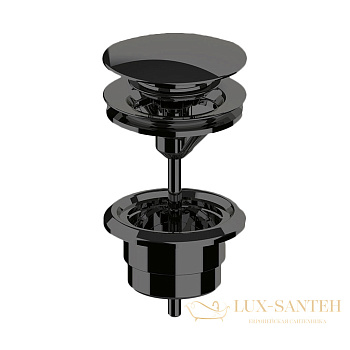 донный клапан almar e094000.ab, 1"1/4 для раковины/биде, черный хром брашированный pvd