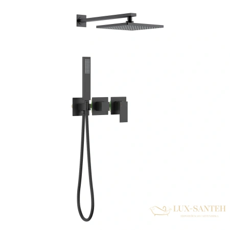 душевая система для душа встраиваемая timo selene sx-2169/03sm, черный матовый