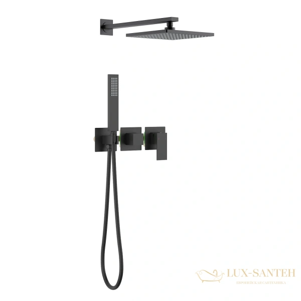 душевая система для душа встраиваемая timo selene sx-2169/03sm, черный матовый