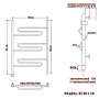 полотенцесушитель электрический ника curve лz 80/50 левый тэн, цвет хром