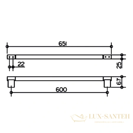 полотенцедержатель keuco plan 14901370600 65 см, черный
