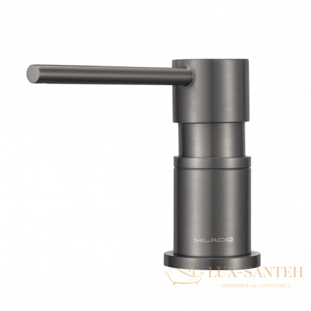 дозатор для жидкого мыла встраиваемый milacio mcu.935.gm, оружейная сталь