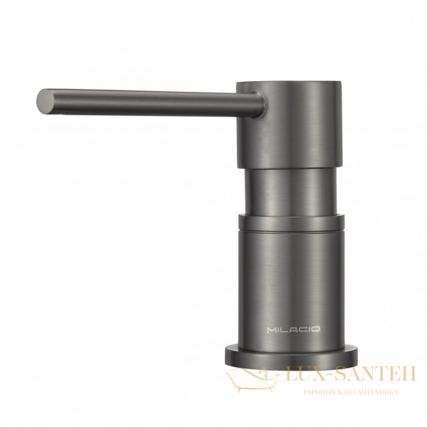 дозатор для жидкого мыла встраиваемый milacio mcu.935.gm, оружейная сталь
