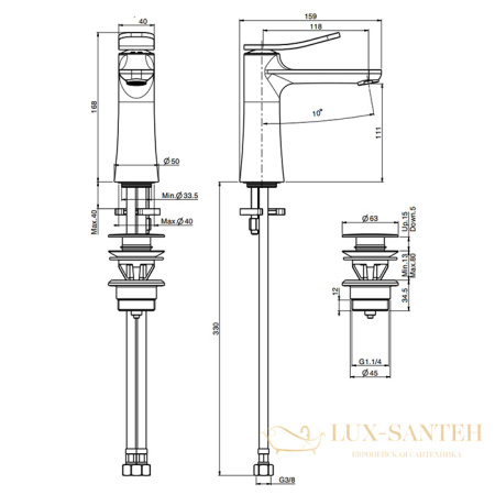 смеситель для раковины, fima carlo frattini flo', f3801sn, никель брашированный