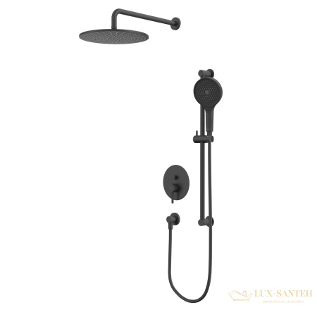 душевая система для душа скрытого монтажа whitecross y, yset05topbl, черный матовый