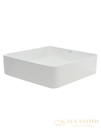 раковина накладная aquame aqm5008, 400*400 мм, белый глянцевый