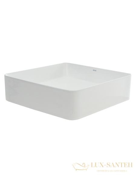 раковина накладная aquame aqm5008, 400*400 мм, белый глянцевый