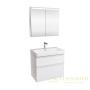 комплект мебели для ванной geberit smyle square 529.353.00.7 75 см, белый глянец