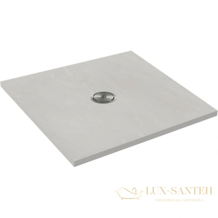 душевой поддон jacob delafon singulier e67032-mam из литого мрамора 80х80 см, жемчужно-белый