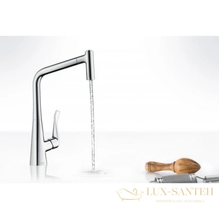 смеситель для кухни hansgrohe metris select хром 14884000