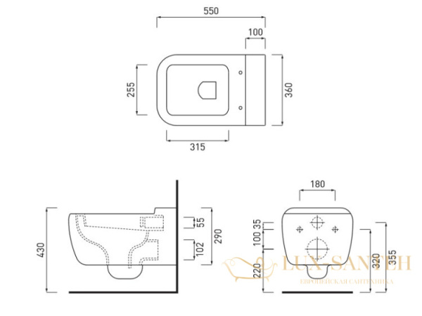 сиденье с крышкой для унитаза cielo shui cpvfltf tl, из термоотверждающейся смолы, с плавным опусканием, talco