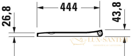 сиденье c крышкой стандартное для унитаза duravit viu 002111000, белый/хром