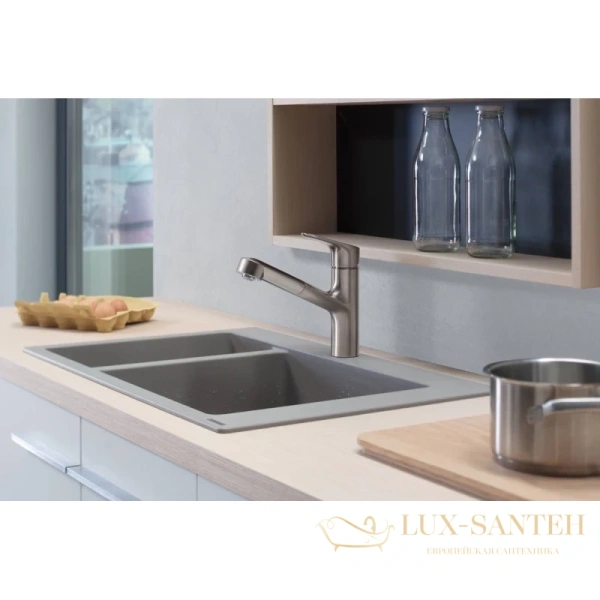 смеситель для кухни hansgrohe focus m43 71842800 сталь