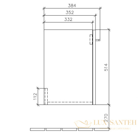 тумба под раковину villeroy & boch avento a88800b1 530х514х352 мм петли слева, crystal grey
