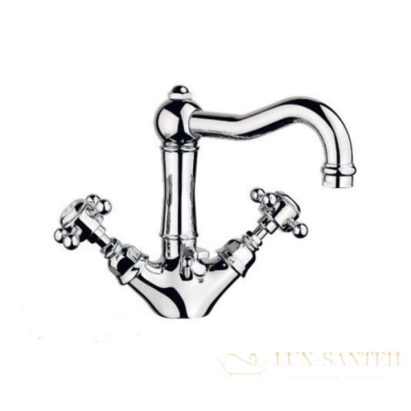 смеситель для раковины, nicolazzi half dome, 1432cr70, с донным клапаном, хром