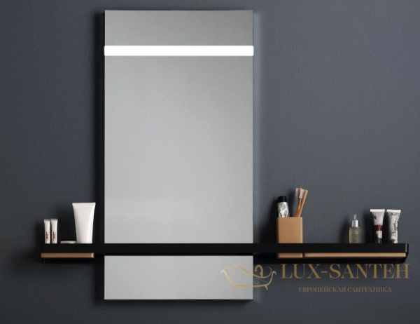 зеркало bertocci fly 149 1551 1600 с подсветкой 56х80 см, черный матовый