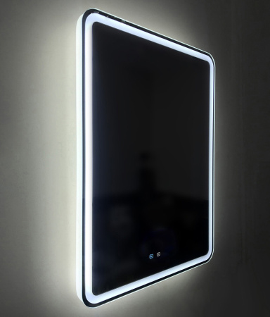 зеркало belbagno marino spc-mar-1000-800-led-tch-snd 100 см с подсветкой с голосовым управлением и подогревом, белый