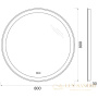 зеркало belbagno spc spc-rng-800-led-tch-warm с подсветкой, с подогревом, с сенсорным выключателем 