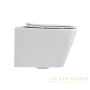 унитаз подвесной безободковый charus alva rimless ewc700-114w, с быстросъемной крышкой с сиденьем, микролифт,белый глянцевый