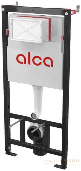 инсталляция alcaplast am101/1120-4:1 ru m671-0001 для унитаза с панелью смыва хром глянцевый