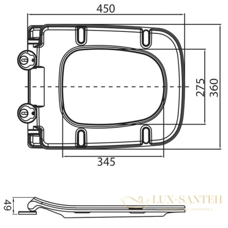 сиденье belbagno sela bb3201sc для унитаза с микролифтом, белый