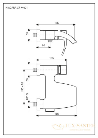 однорычажный смеситель emmevi niagara 74001/bio для ванны с широким изливом без набора для душа, белый матовый