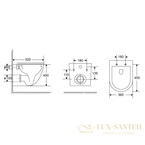 унитаз подвесной безободковый aquame aqm2014pro, смыв торнадо, с быстросъемным сиденьем softclose, белый глянцевый