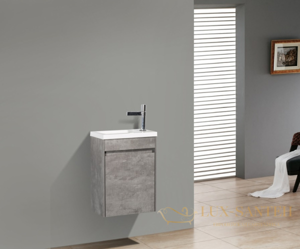 тумба под раковину belbagno pietra mini pietra mini-460-1a-so-scm-l 46 l подвесная, stucco cemento