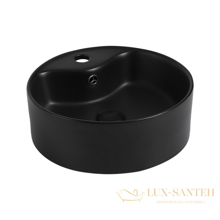 раковина накладная abber bequem ac2104mb черная матовая