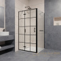 душевой уголок rgw passage 410877129-084l pa-77-1b l 120x90, профиль черный, стекло прозрачное