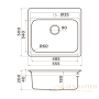 кухонная мойка omoikiri ashi 56-in нерж.сталь х нержавеющая сталь, 4993449