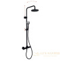 душевая система для душа fima carlo frattini wellness f4285/r259ns, с термостатом, черный матовый