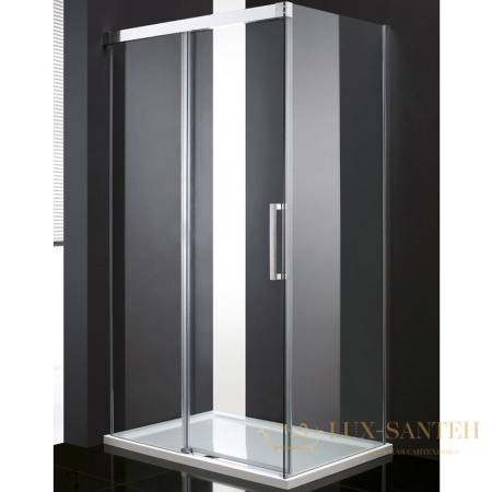 душевой уголок cezares premier-soft premier-soft-w-ah-1-120/100-c-cr-iv 120x100 iv профиль хром, стекло прозрачное