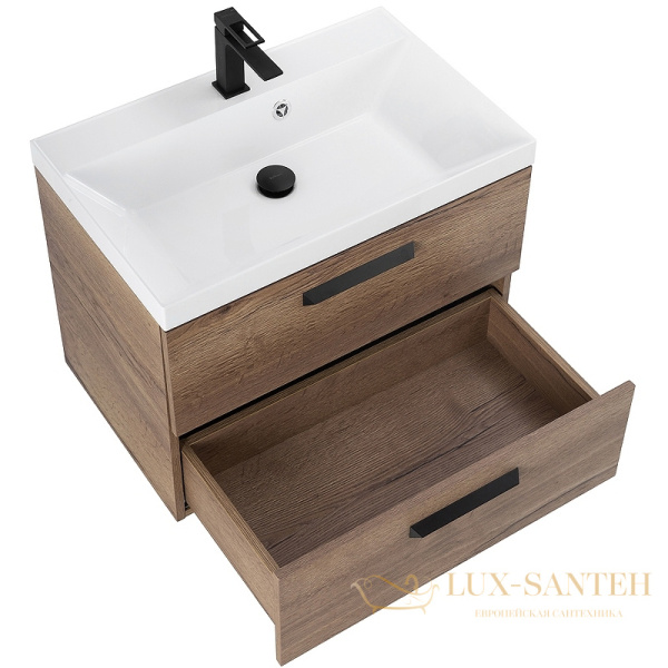 тумба под раковину belbagno aurora aurora-700-2c-so-rt 70 см подвесная, rovere tabacco