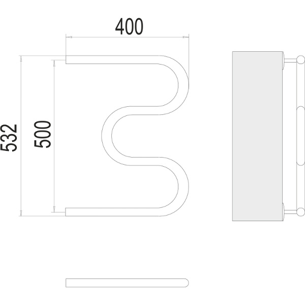 полотенцесушитель водяной terminus м-образный 4620768881138 50x40