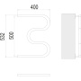 полотенцесушитель водяной terminus м-образный 4620768881138 50x40
