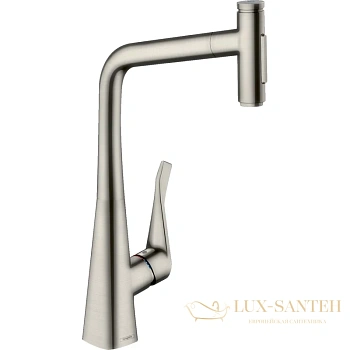 смеситель для кухни hansgrohe metris select m71 73816800 сталь