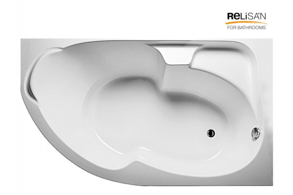 ванна акриловая relisan sofi r 160x100