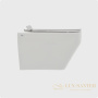 унитаз подвесной безободковый aquame aqm2009, с быстросъемным сиденьем softclose, белый глянцевый