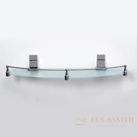полка стеклянная wasserkraft lopau k-6044 50 см, хром